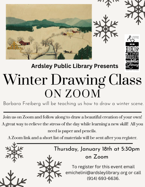 winter drawing class